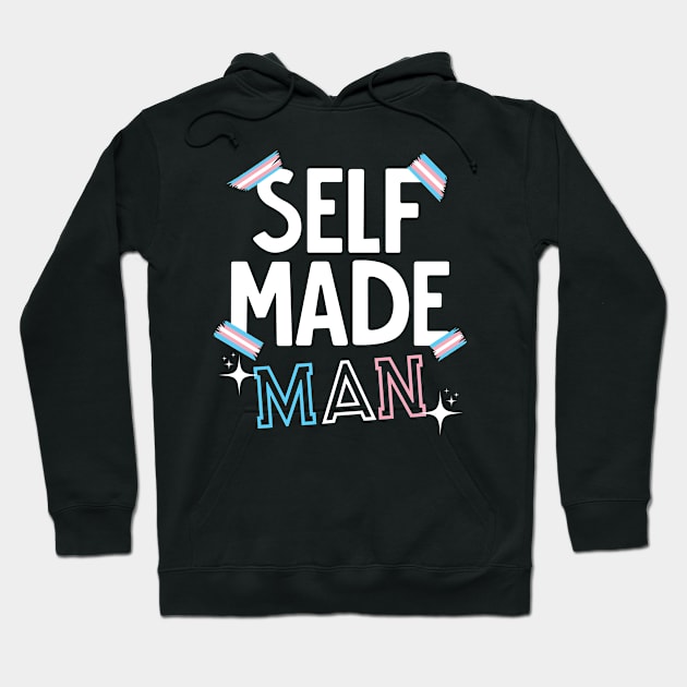 Self Made Man Trans Transgender Flag Pride Hoodie by Zone32